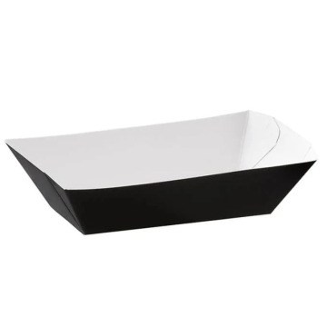 Black Cardboard Chip Tray (Pack 125)