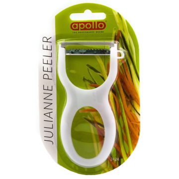 Apollo White Plastic Julienne Peeler
