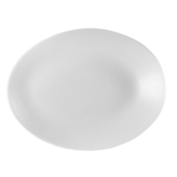 Churchill White Oval Orb Plate 11.5x9&quot; (Pack 12)