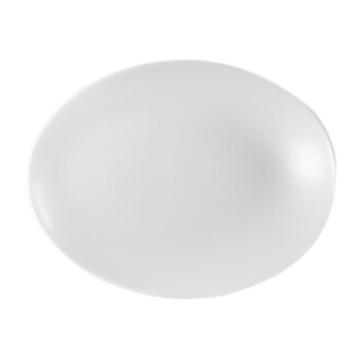 Churchill White Oval Orb Plate 9.75x7.5&quot; (Pack 12)
