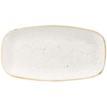 Churchill Stonecast Barley White Chefs Oblong Plate 13.88x7.38&quot;