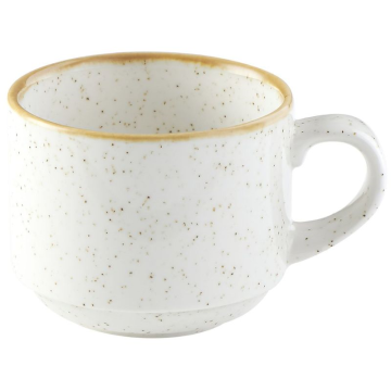 Churchill Stonecast Barley White Profile Stacking Cup 8oz (Pack 12)