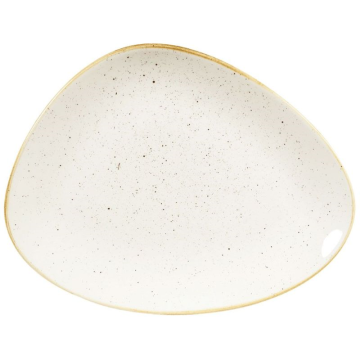 Churchill Stonecast Barley White Triangle Chefs Plate 10.38&quot;x8&quot; (Pack 12)