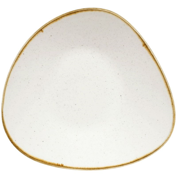 Churchill Stonecast Barley White Triangle Shallow Bowl 10.75&quot;x10.5&quot; (Pack 12)