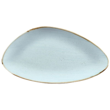 Churchill Stonecast Duck Egg Triangle Chefs Plate 13.75&quot;x7.38&quot; (Pack 6)