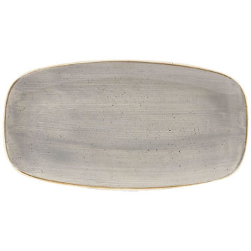Churchill Stonecast Grey Chefs Oblong Plate 13.88x7.38&quot; (Pack 6)