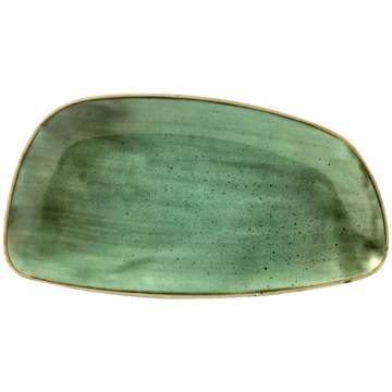 Churchill Stonecast Samphire Green Chefs Geo Plate 13.75x7.25&quot; (Pack 6)