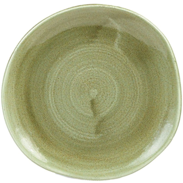 Churchill Stonecast Patina Burnished Green Round Trace Plate 7.25&quot; (Pack 12)