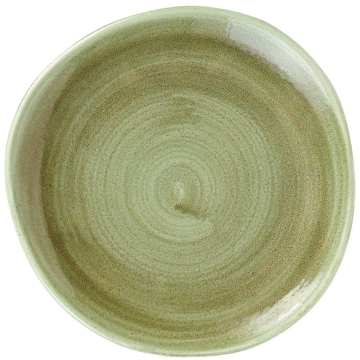 Churchill Stonecast Patina Burnished Green Round Trace Plate 8.25&quot; (Pack 12)