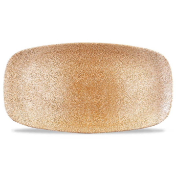 Churchill Raku Garnet Orange Chefs Oblong Plate 13.88x7.38&quot; (Pack 6)