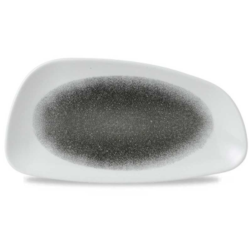 Churchill Raku Quartz Black Chefs Geo Plate 11.75x6.13&quot; (Pack 12)