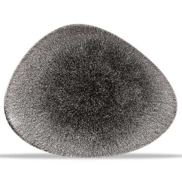 Churchill Raku Quartz Black Chefs Plate 10.38&quot;x8&quot; (Pack 12)