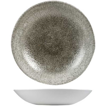 Churchill Raku Quartz Black Evolve Coupe Bowl 9.75&quot;