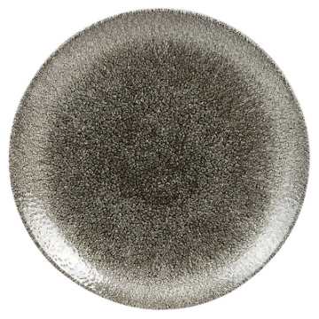 Churchill Raku Quartz Black Evolve Coupe Plate 6.5&quot;