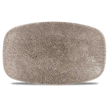 Churchill Raku Quartz Black Oblong Chefs Plate 7.8 x 4.75&quot; (Pack 12)