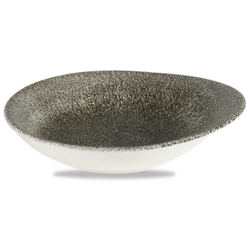 Churchill Raku Quartz Black Round Round Dish 7.25x6.5&quot; (Pack 12)