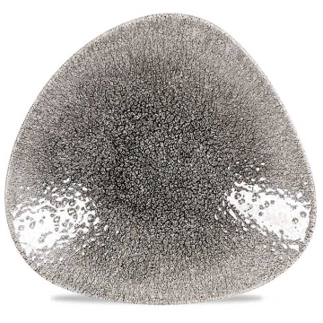 Churchill Raku Quartz Black Triangle Shallow Bowl 10.75&quot;x10.5&quot; (Pack 12)