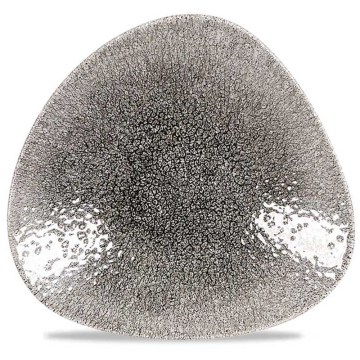 Churchill Raku Quartz Black Triangle Shallow Bowl 8.25&quot;x8.25&quot; (Pack 12)