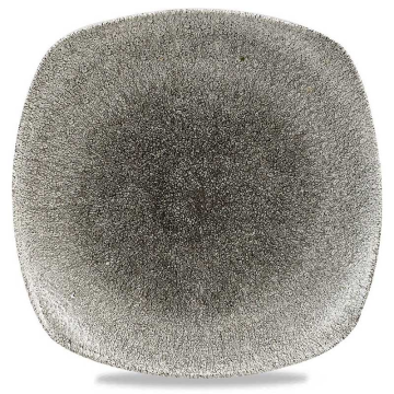 Churchill Raku Quartz Black x Squared Square Plate 10&quot; (Pack 12)