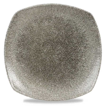 Churchill Raku Quartz Black x Squared Square Plate 8.5&quot; (Pack 12)