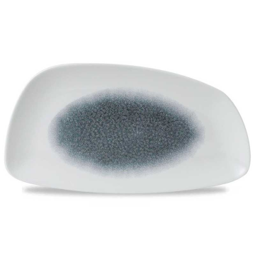 Churchill Raku Topaz Blue Chefs Geo Plate 13.75x7.25&quot; (Pack 6)