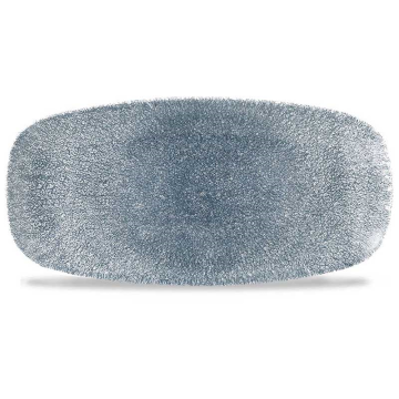 Churchill Raku Topaz Blue Chefs Oblong Plate 10.6&quot;x5&quot; (Pack 12)
