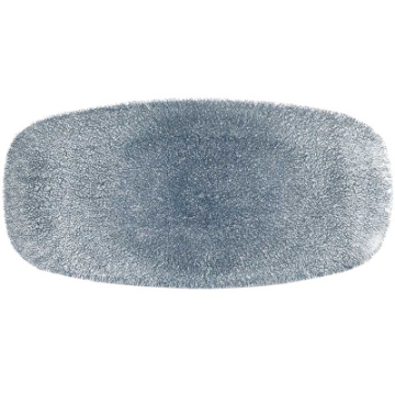 Churchill Raku Topaz Blue Chefs Oblong Plate 11.75x6&quot;