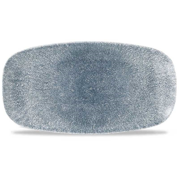 Churchill Raku Topaz Blue Chefs Oblong Plate 13.88x7.38&quot; (Pack 6)