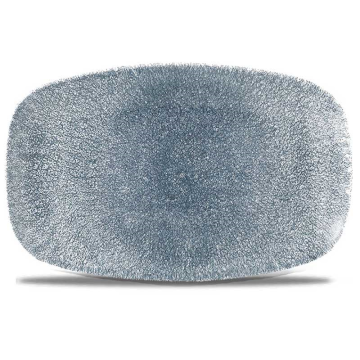 Churchill Raku Topaz Blue Chefs Oblong Plate 9.35&quot;x6.2&quot; (Pack 12)