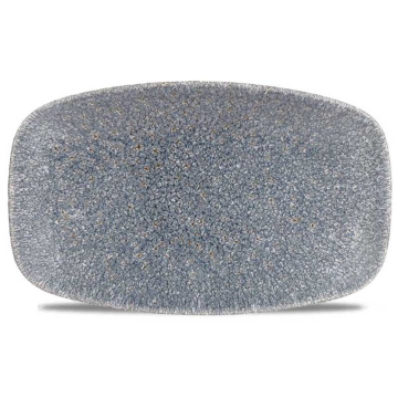 Churchill Raku Topaz Blue Oblong Chefs Plate 7.8 x 4.75&quot; (Pack 12)