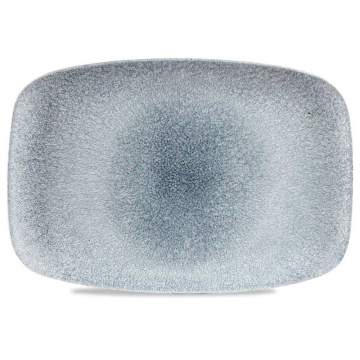 Churchill Raku Topaz Blue Oblong Platter 13.5&quot; x 9.25&quot; (Pack 6)