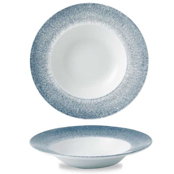 Churchill Raku Topaz Blue Profile Wide Rim Bowl Med 9.4&quot;