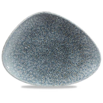 Churchill Raku Topaz Blue Triangle Chefs Plate 7.75x5.75&quot; (Pack 12)