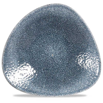 Churchill Raku Topaz Blue Triangle Shallow Bowl 8.25&quot;x8.25&quot;
