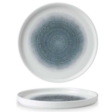 Churchill Raku Topaz Blue Walled Plate 8.67&quot;
