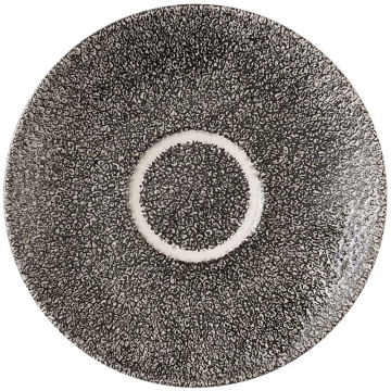 Churchill Raku Quartz Black Cappuccino Saucer 6.25&quot; (Pack 12)