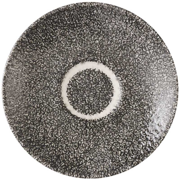 Churchill Raku Quartz Black Espresso Saucer 4.5&quot; (Pack 12)
