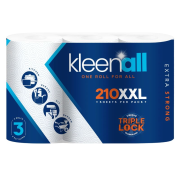 Kleenall 3ply Ultra Strong Household Kitchen Rolls (Pack 3)