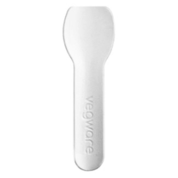 White Paper Ice Cream Spoons 3.5in/90mm (Pack50)
