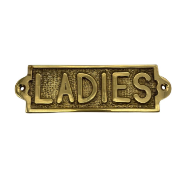 Traditional Brass Door Sign Ladies