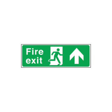 Self Adhesive Fire Exit Arrow Up Sign