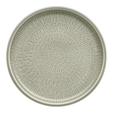 Schonwald Shiro Steam Embossed Flat Coupe Plate 21cm (Pack 12)