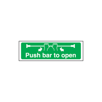 Self Adhesive Push Bar to Open Sign