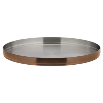 Brushed Copper Round Plate 9&quot; (23cm) (Pack6)