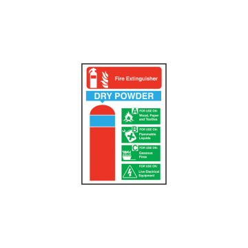 Polypropylene Extinguisher Safety Dry Powder Sign
