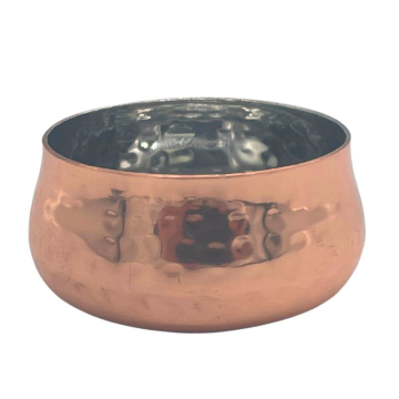 Copper Plated Hammered Curved Ramekin 6cm