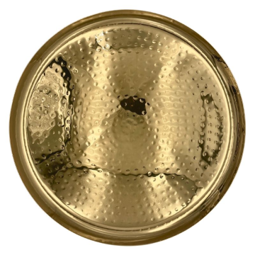 Brass Plated Hammered Round Plate / Platter 13&quot; / 33cm