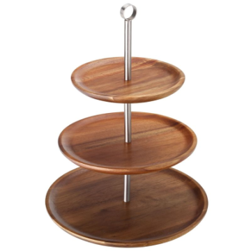 Acacia Sharing Platter 3 Tiered 12, 9.75, 8.25&quot; (30.5, 25, 21cm)