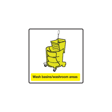 Self Adhesive Wash Basins / Washroom Areas Sign