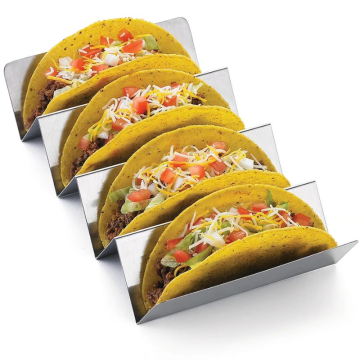 Taco/Hot Dog Prep Tray, 3 or 4 Compartment , Stainless Steel, 28x10x5cm,